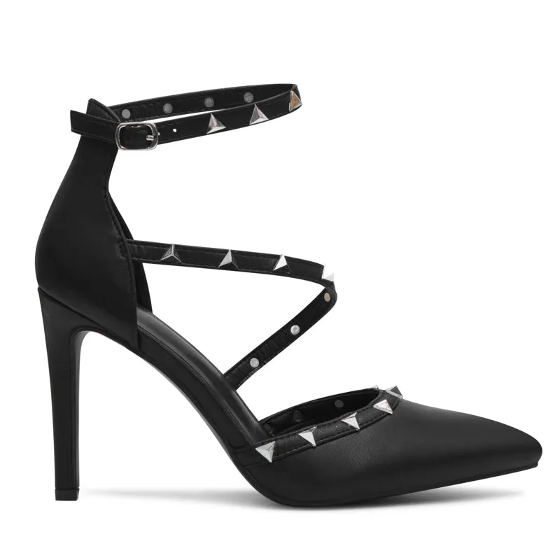 Rivet Heeled Sandals Mysoft