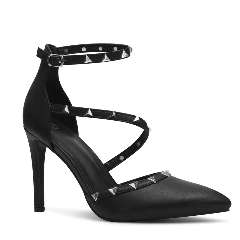 Rivet Heeled Sandals Mysoft