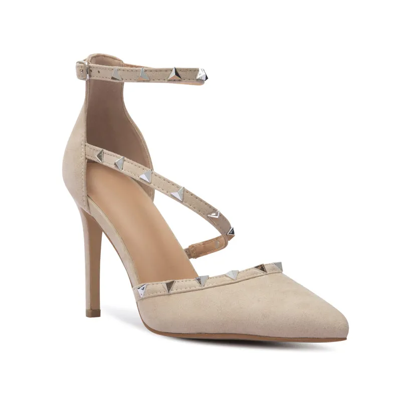 Rivet Heeled Sandals Mysoft
