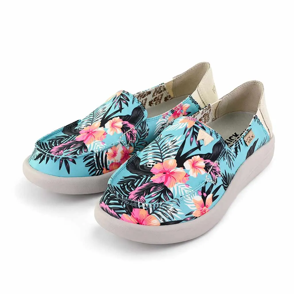 Rizzo Blue Palm Print