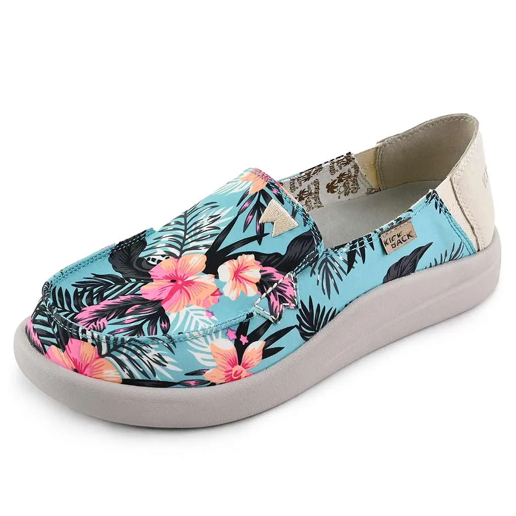 Rizzo Blue Palm Print