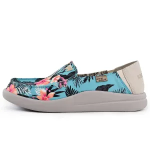 Rizzo Blue Palm Print