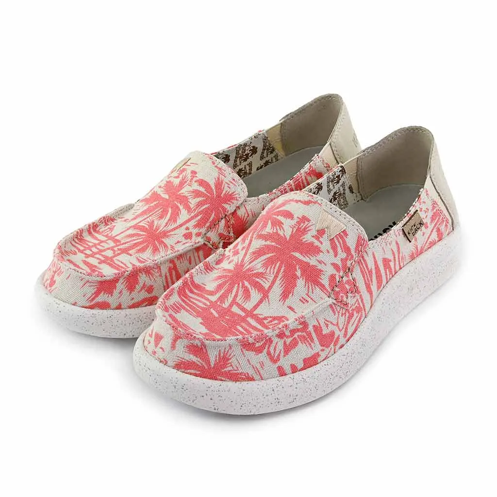 Rizzo Linen Pink Beach Print