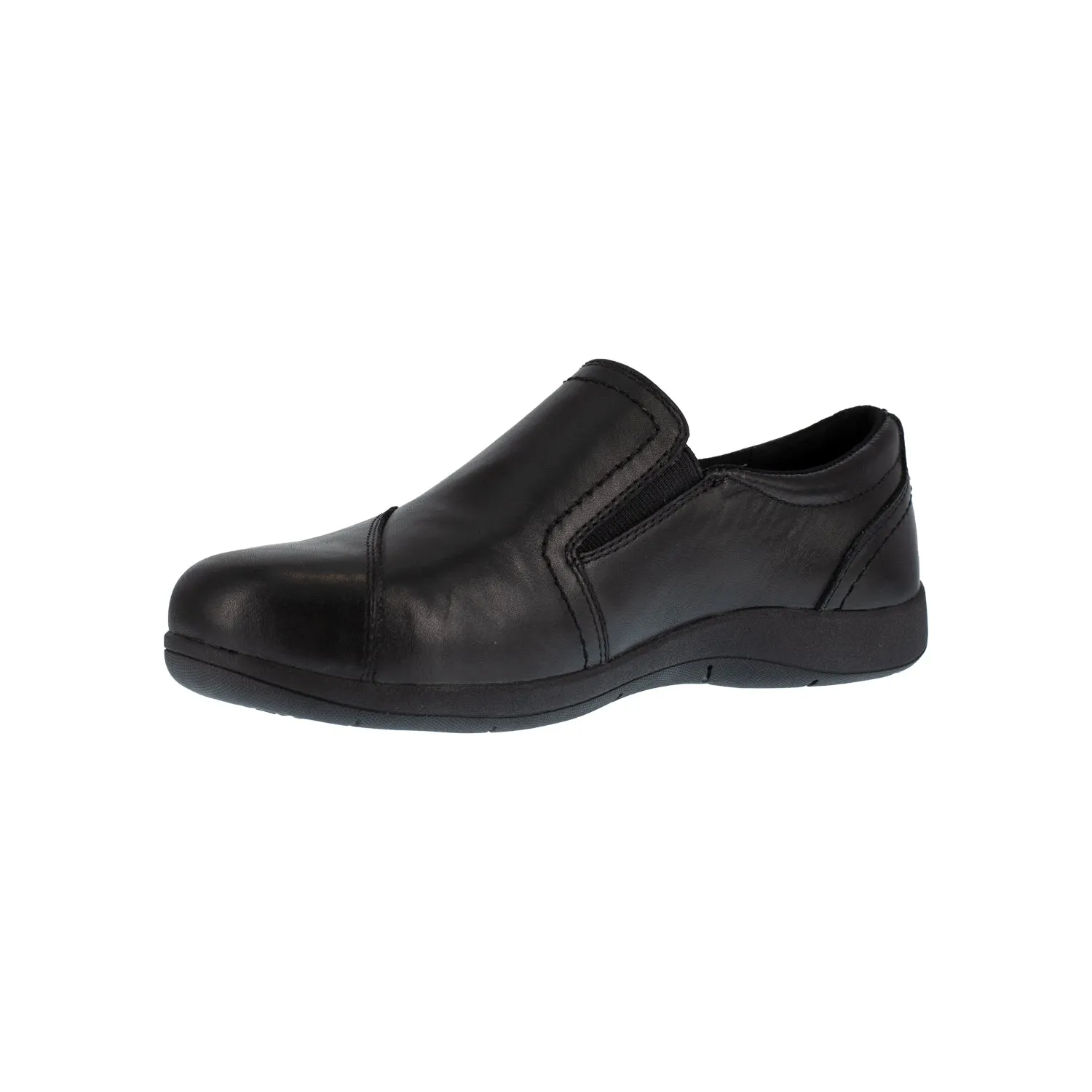 Rockport Womens Black Leather Loafers Daisy Work Slip-On AT 6.5 M