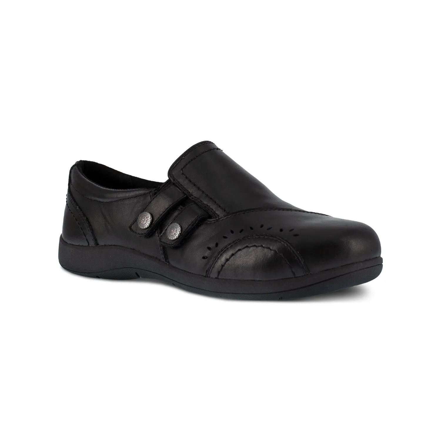Rockport Womens Black Leather Loafers Daisy Work Slip-On AT 6.5 M