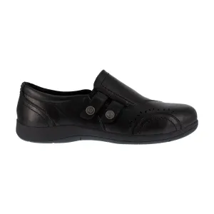 Rockport Womens Black Leather Loafers Daisy Work Slip-On AT 6.5 M