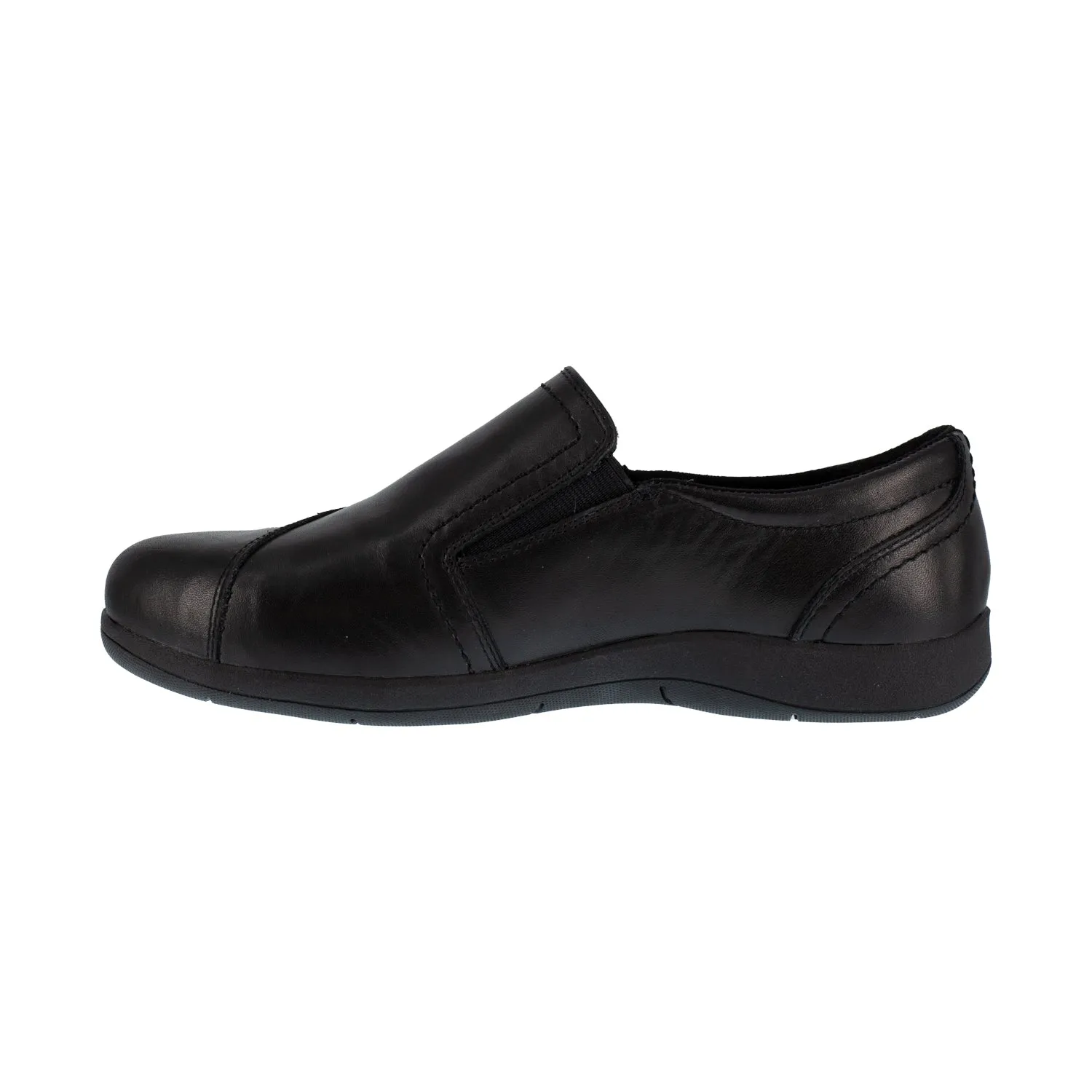 Rockport Womens Black Leather Loafers Daisy Work Slip-On AT 6.5 M