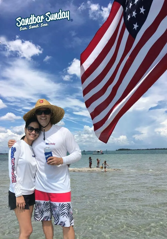 Sandbar Sunday Adult Stars and Stripes Performance Shirt