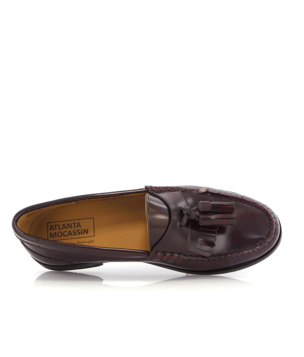 Sarah com borlas - pele polida bordeaux