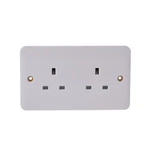 Schneider Electric GGBL3060 Lisse White Moulded 13A SP 1G Unswitched Socket