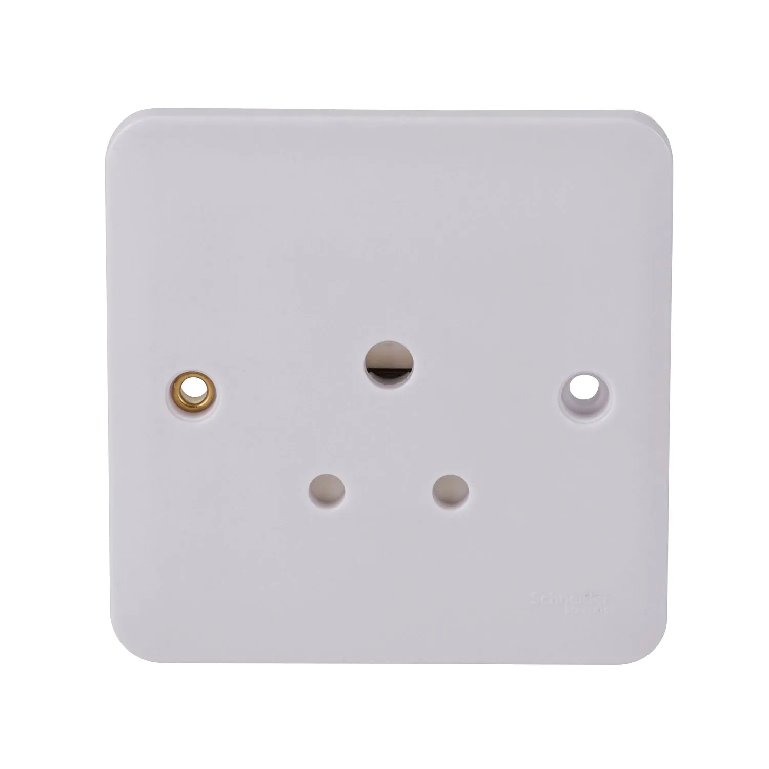 Schneider Electric GGBL3080 Lisse White Moulded 5A 1G Round Pin Unswitched Socket
