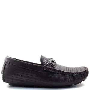 Slip On Driver Moccasins with Metal Buckle Strap - SED8038