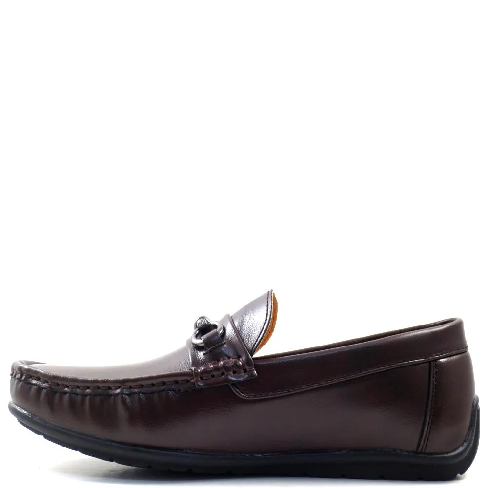Slip On Driver Moccasins with Metal Buckle Strap - SED8039