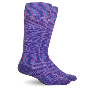 Space Dyed Cotton Purple/Blue Energy Socks
