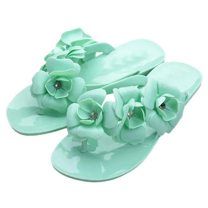 Splendid Bohemia Style Women's Sandals Fashion Flat Heel Flip Flops Beach Slippers Female Shoes
