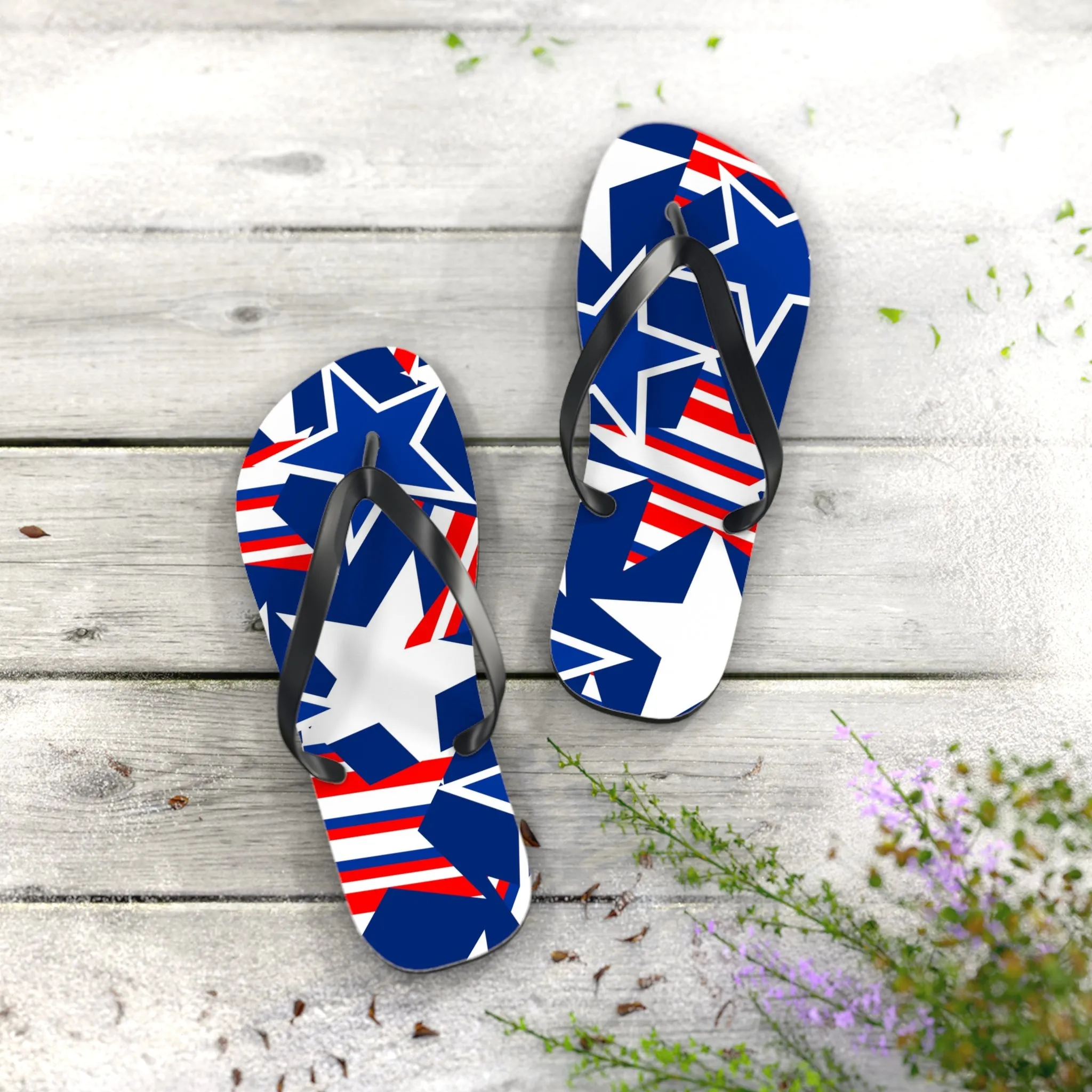Starry Flip Flops - Trendy Summer Footwear for Beach and Casual Outings