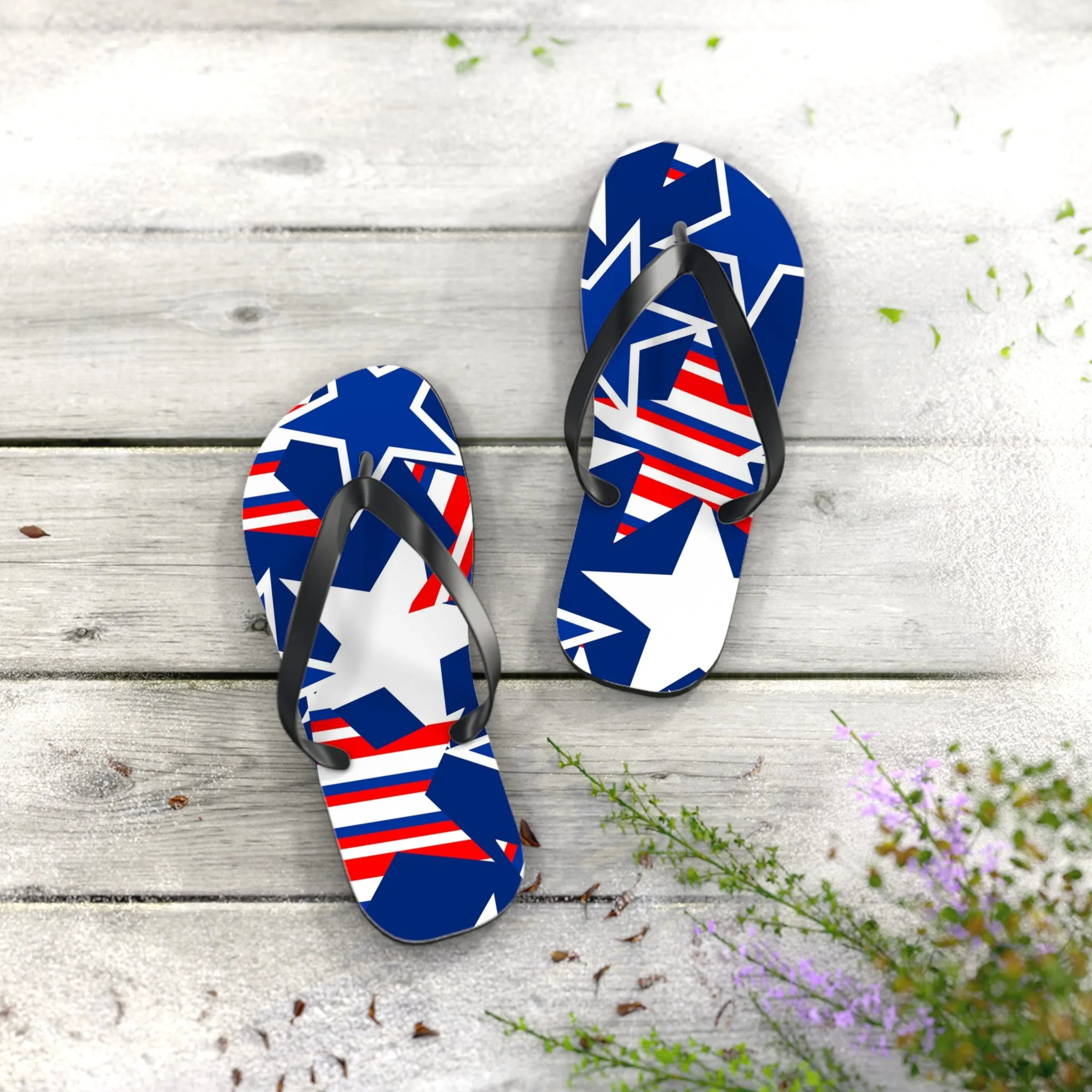 Starry Flip Flops - Trendy Summer Footwear for Beach and Casual Outings