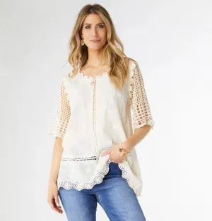 Sunlee Crochet Tunic - Ivory