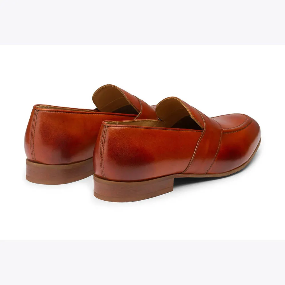 Tan Full Saddle Loafers