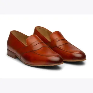 Tan Full Saddle Loafers