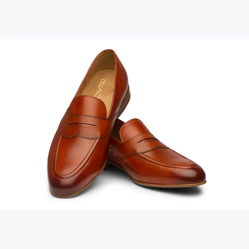 Tan Full Saddle Loafers