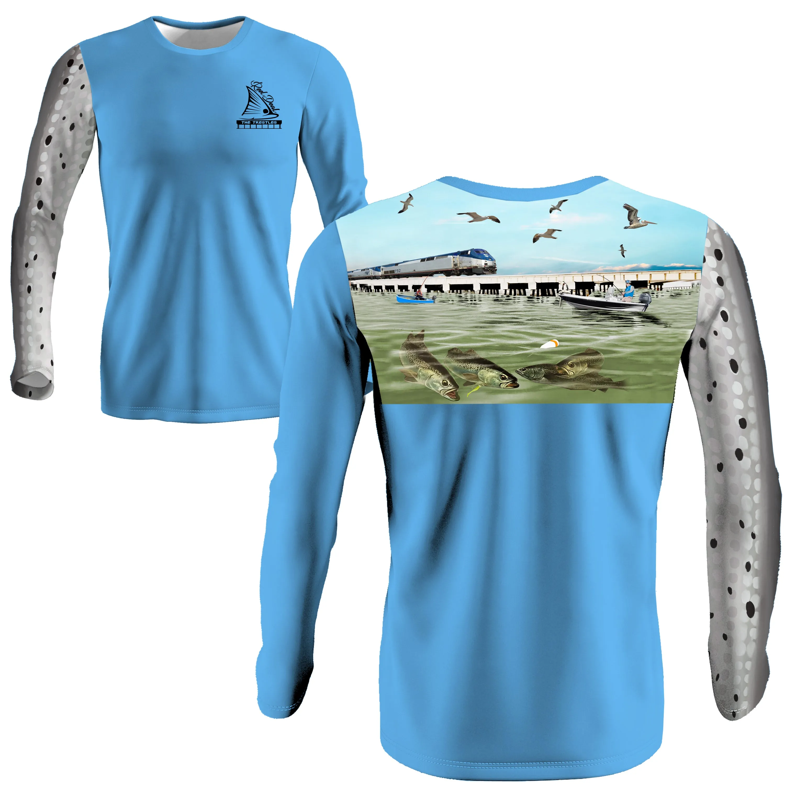 Trestle Fever Blue Long Sleeve Adult Performance Dri-fit (LS29)
