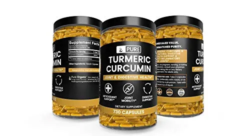 Turmeric Curcumin, 660mg, 730 Caps, 1 Year Supply, Natural &amp; Gentle Antioxidant, Lab-Tested for Purity, Made in USA, No Rice or Stearates, Non-GMO, Made in The USA, Satisfaction Guaranteed