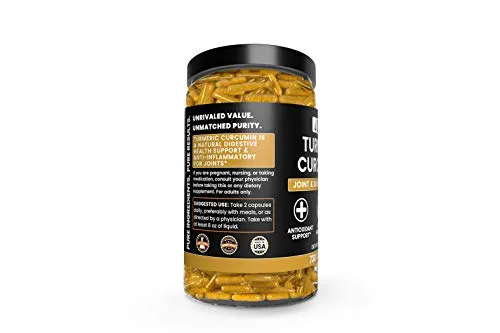 Turmeric Curcumin, 660mg, 730 Caps, 1 Year Supply, Natural &amp; Gentle Antioxidant, Lab-Tested for Purity, Made in USA, No Rice or Stearates, Non-GMO, Made in The USA, Satisfaction Guaranteed