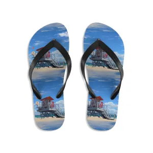 Unisex Flip-Flops - Love and Santa Monica