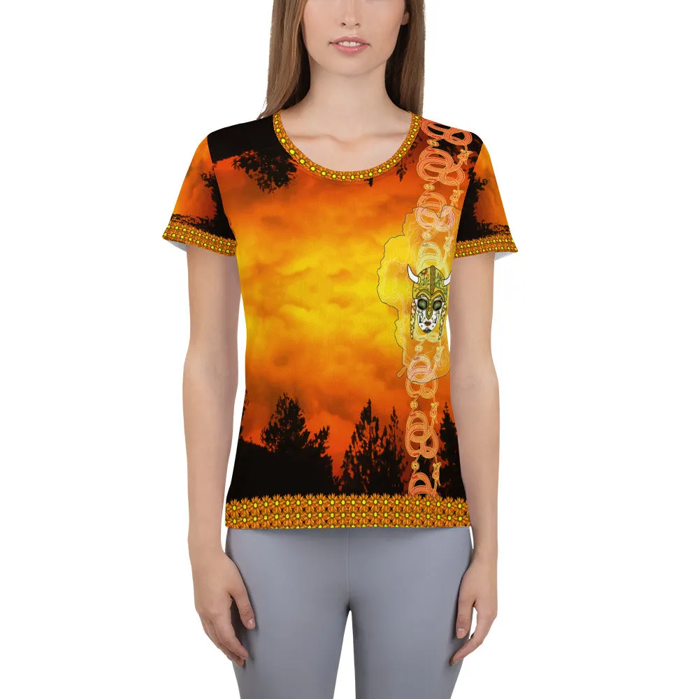 Viking Sunset - Women's Athletic T-shirt