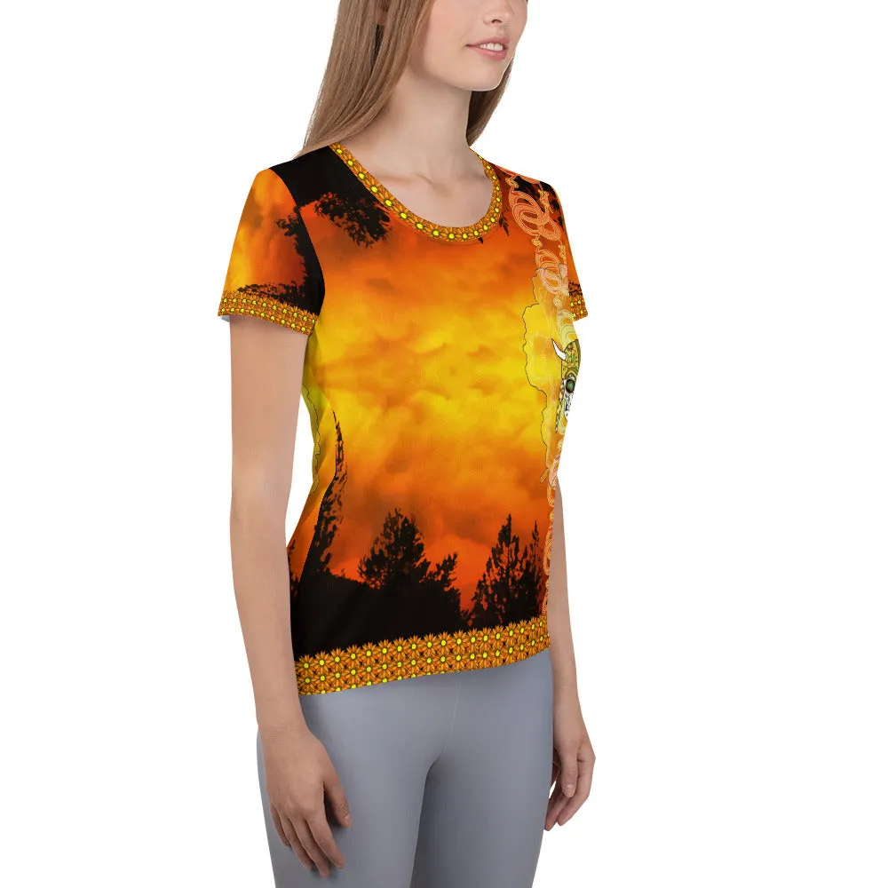 Viking Sunset - Women's Athletic T-shirt