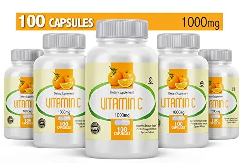 Vitamina C 1000 mg 100 cápsulas fabricado en EE.UU.