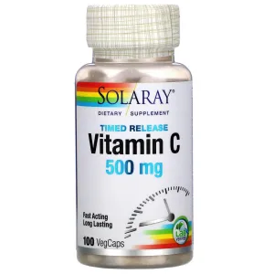 Vitamina C 500 mg, dos etapas Solaray 100 cápsulas