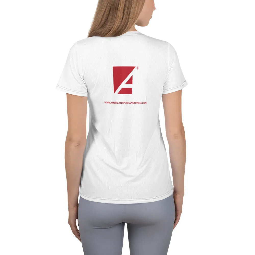 Women's Athletic Mesh T-shirt (White)