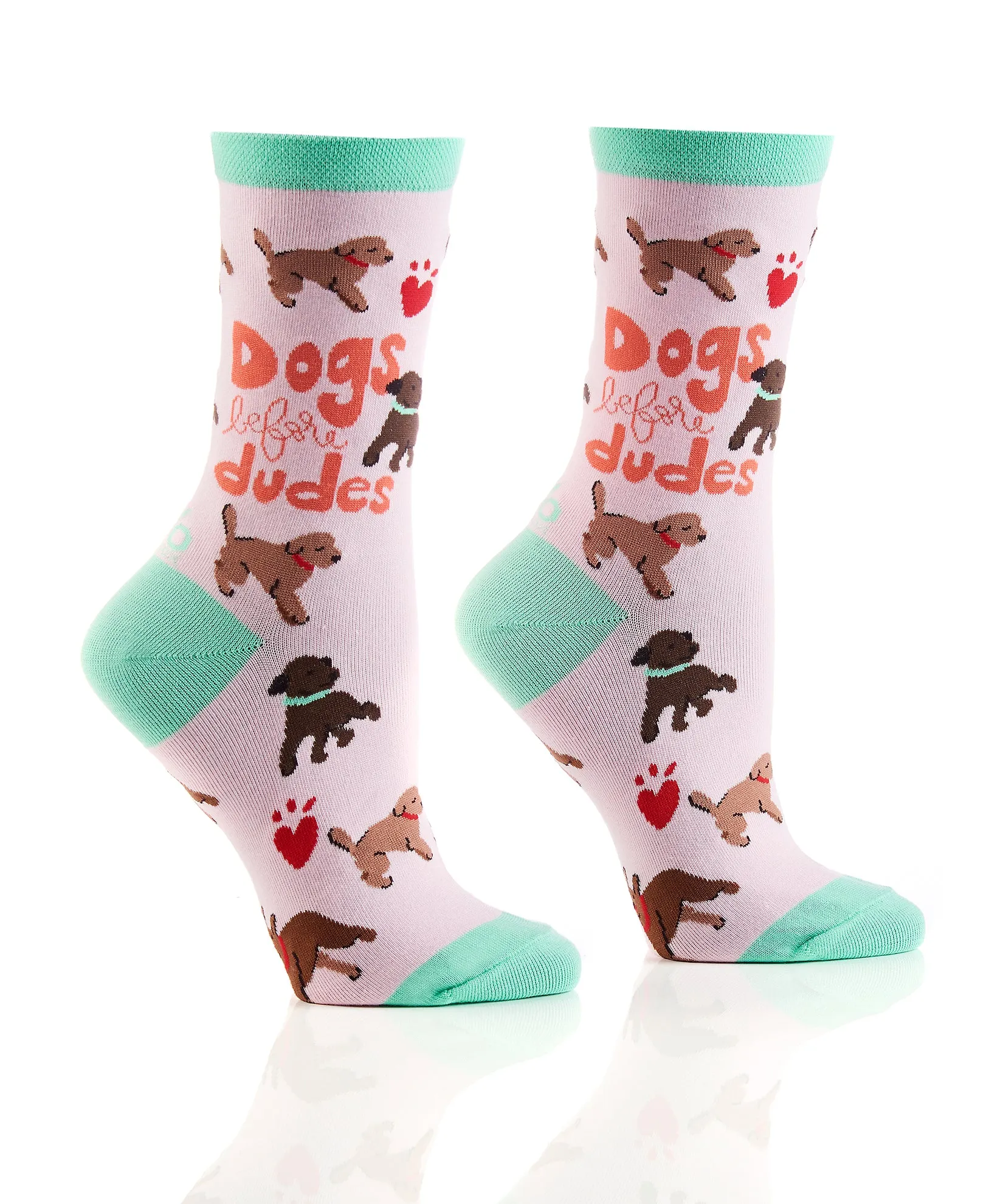 Women's Crew Sock, Dogs before Dudes