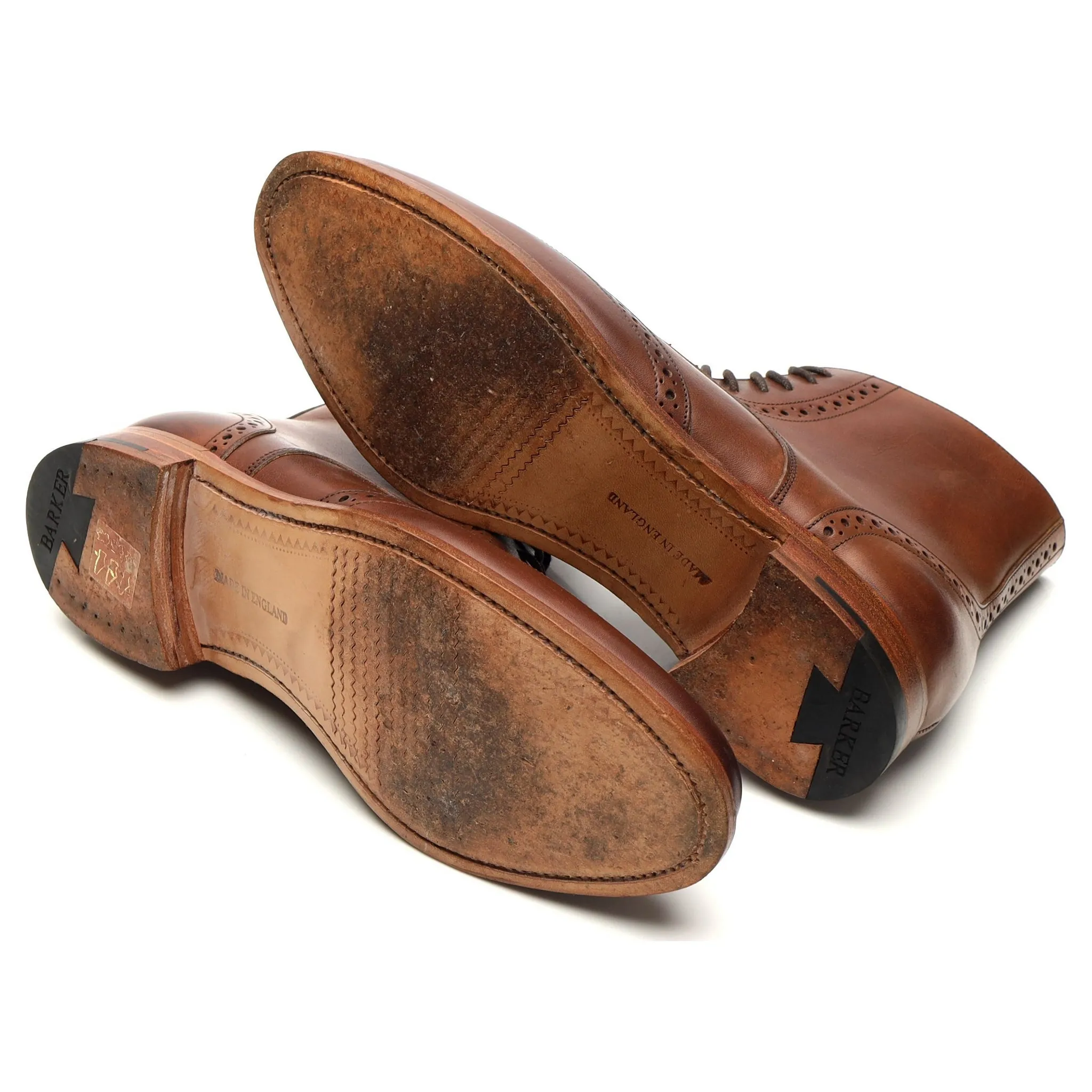 Women's 'Faye' Brown Leather Brogue Boots UK 7 D