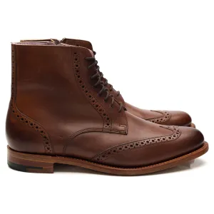 Women's 'Faye' Brown Leather Brogue Boots UK 7 D