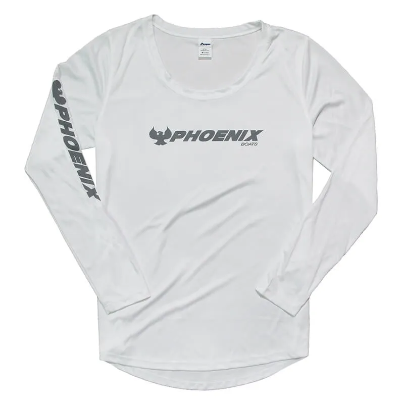 Women's LS Islander Performance Tee - White - CLEARANCE