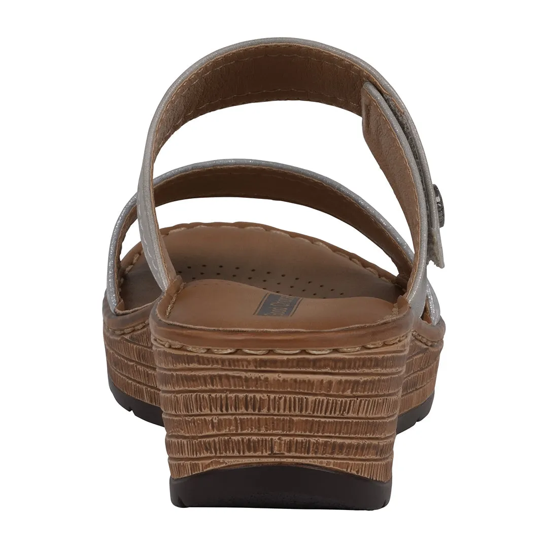 Women's Meli Silver Wedge Sandals