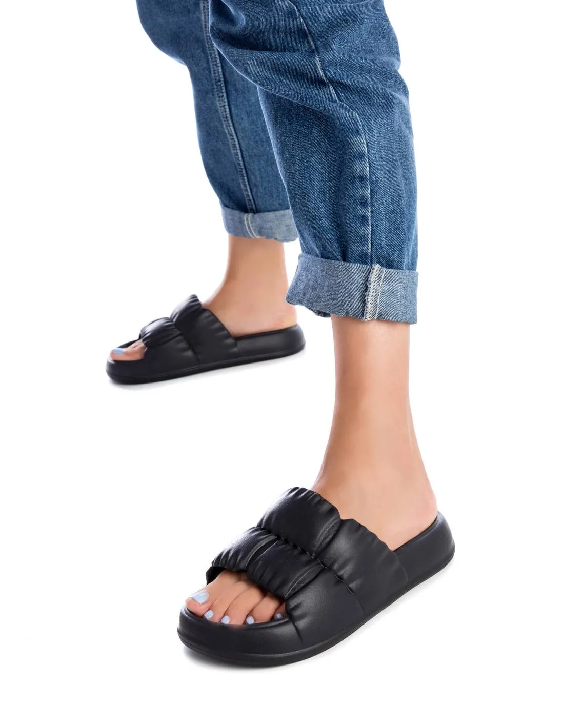 Women's Pool Slides Sandals By XTI_141367_Black