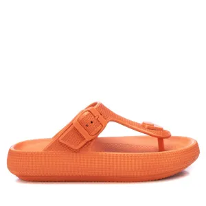 Women's Rubber Flip Flops Sandals By XTI_141469_Orange