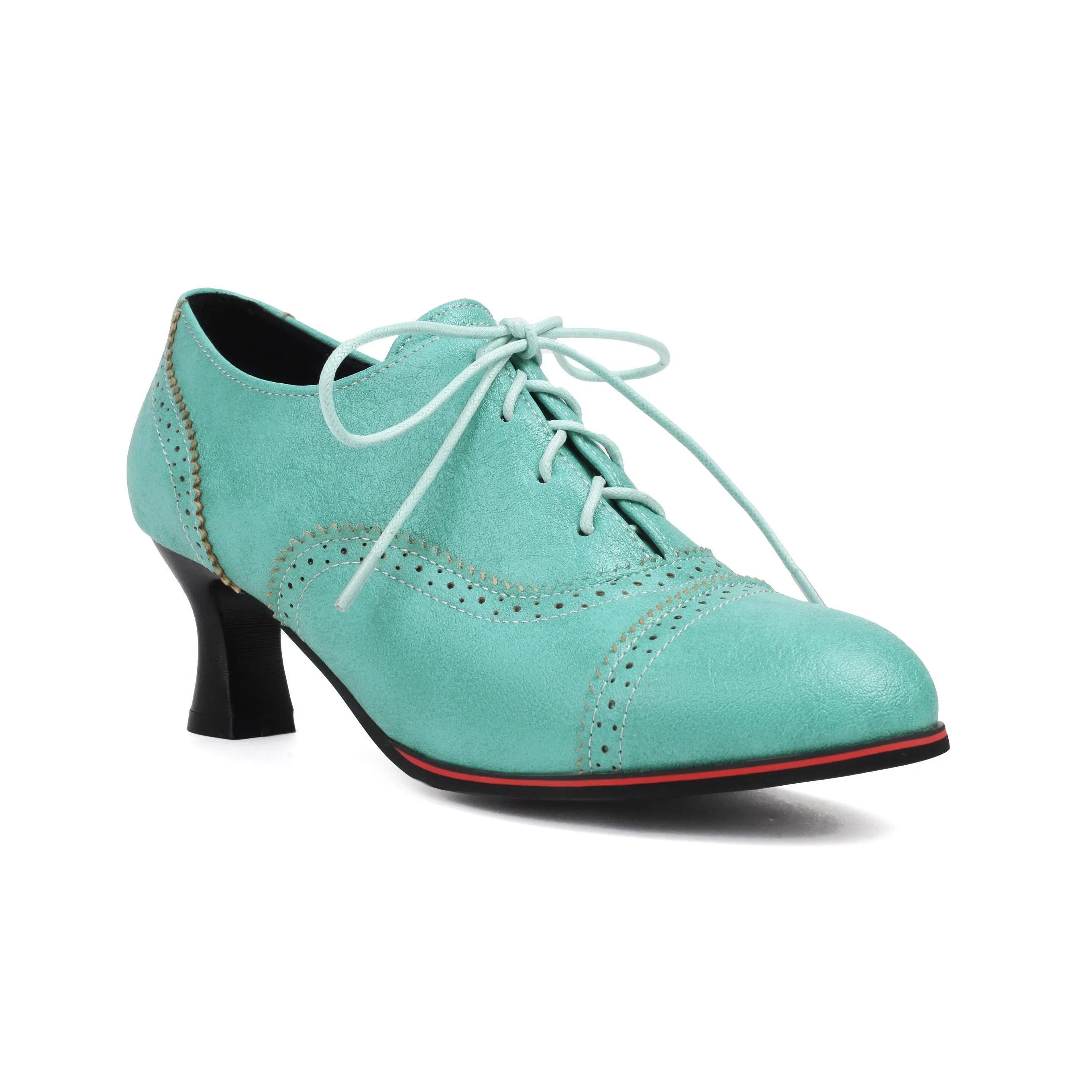 Women's Witchy Solid Color High Heels, Fashionable Lace Up Dress Pumps, Women's Round Toe Heels