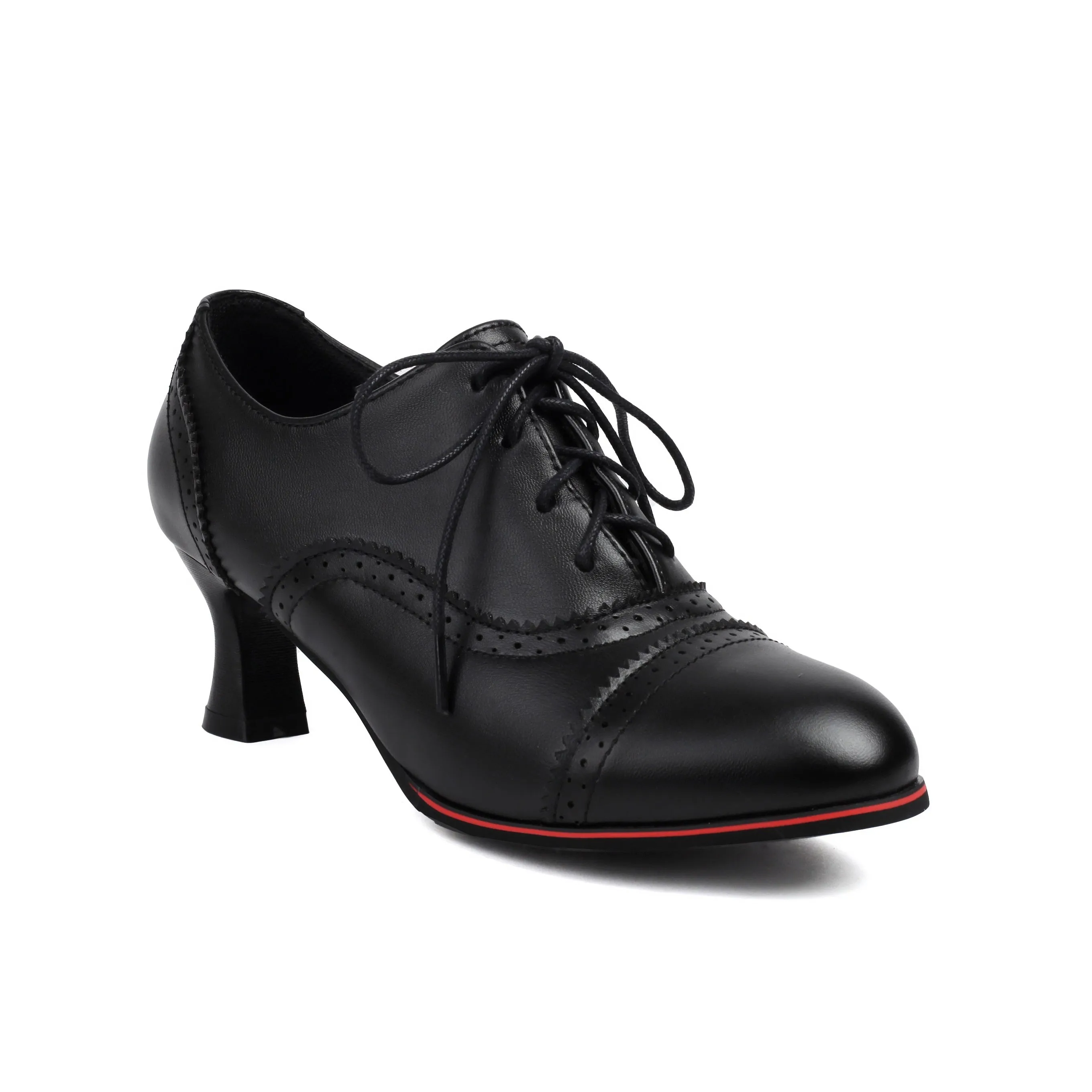 Women's Witchy Solid Color High Heels, Fashionable Lace Up Dress Pumps, Women's Round Toe Heels