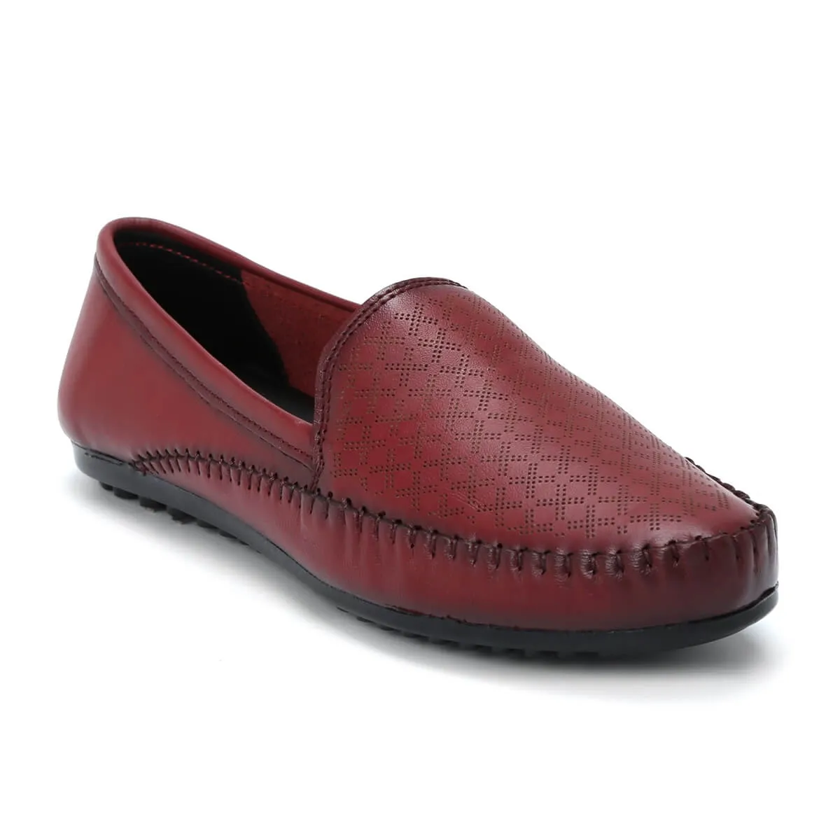 Zoom Shoes Pure Leather Casual Bellies For Women In Brogue Design ZIPPY